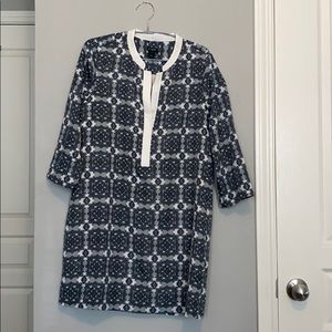 J CREW Patterned 3/4 Sleeves Above Knee Dress